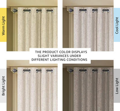 Linen Blackout Curtains Durable Thick Textured Linen Look 100% Blackout Patio Door Curtain Rust-Resistant Grommets Extra Wide Sliding Curtain 100" W x 84" L - Natural
