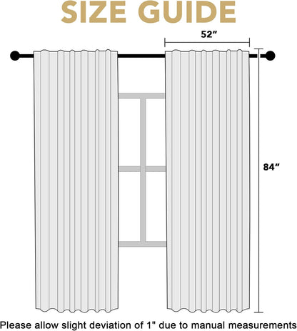 Blackout Curtains Thermal Insulated Curtain Fabric Blackout Curtains Living Room Back Pull Ring/Rod Pocket Bedroom Curtains 52 x 84 Inches Light Sage 2-Pack
